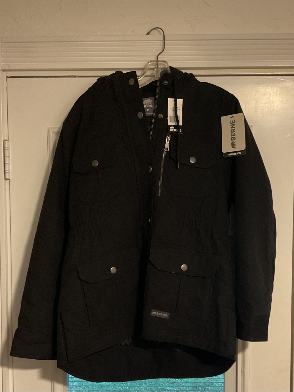 Berne Women's Black Hooded Field Jacket